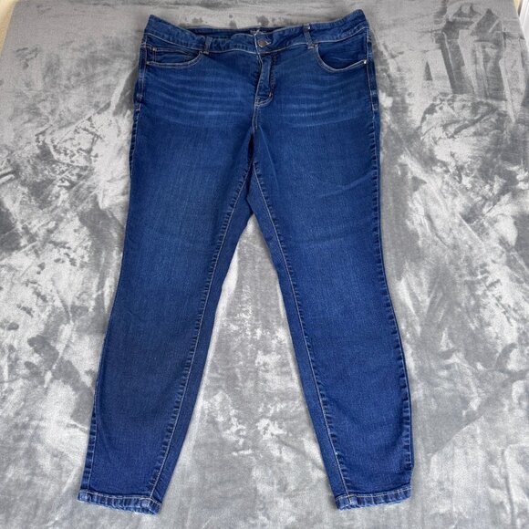 Maurices Ever flex high-rise Womens Jean Size 22W Long Blue Denim - Picture 1 of 10